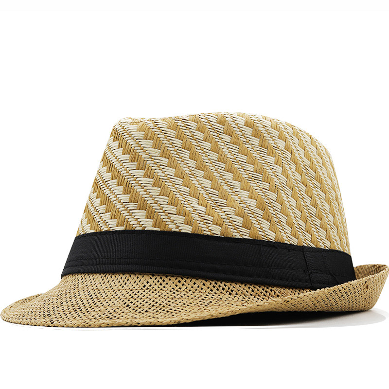 Hot Sale Check Szalma kubai Fedora Sun Hat