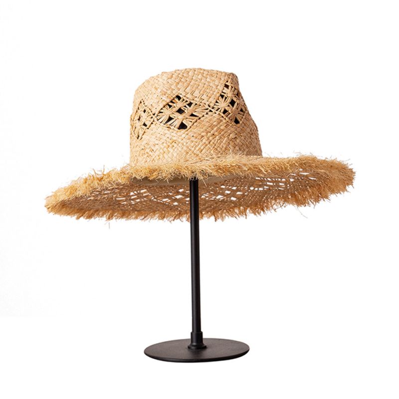 Lady's raffia szalma fedora napkalap Kínában készült