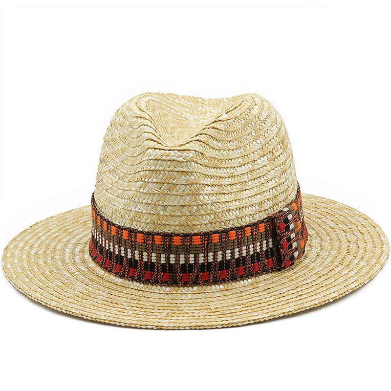 Mens Beach Búzaszalma Panama Sun Hat