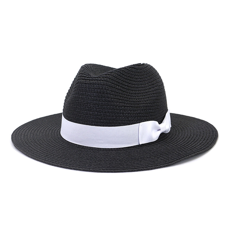 Férfi Bowknot Fedora szalmakalap