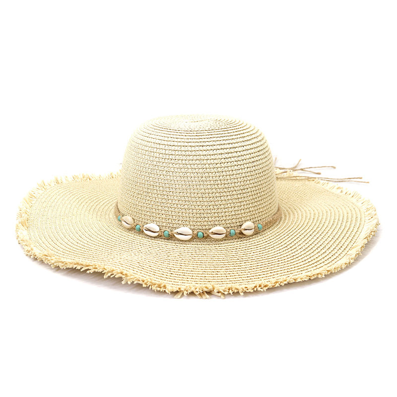 Stílusos Shell Band Beach Lady Floppy Sombrero